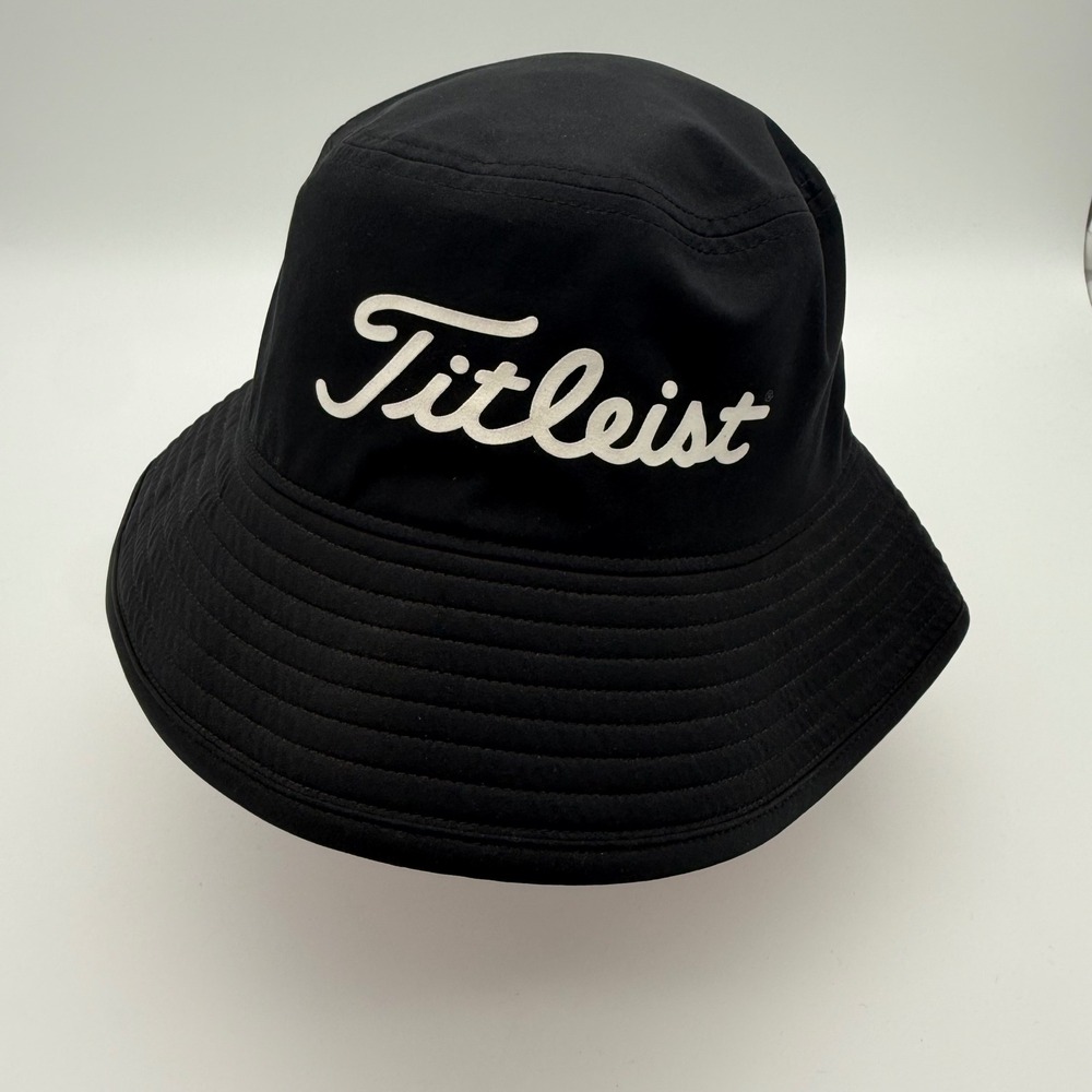 Titleist StaDry Waterproof Bucket Hat Black S/M Golf Rain Sun Performance